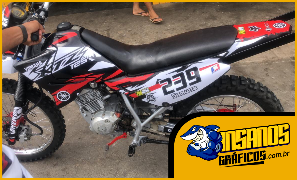 Kit Gráfico Adesivo Crf 230 0,20mm Moto Trilha Preto 2018